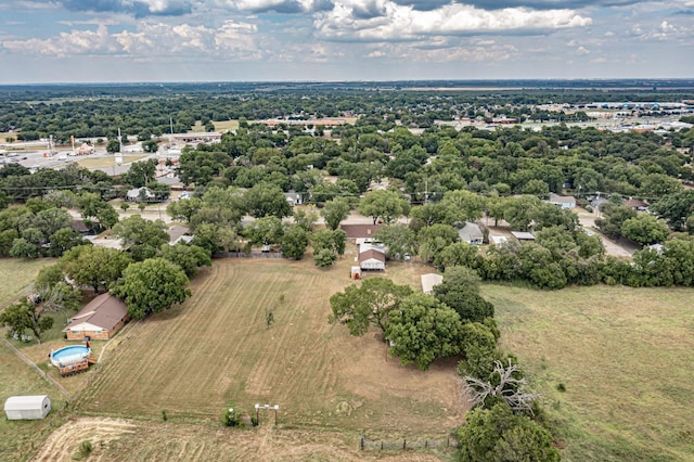 drone / aerial view with a rural view