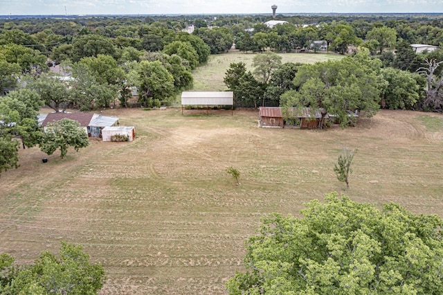 bird's eye view featuring a rural view