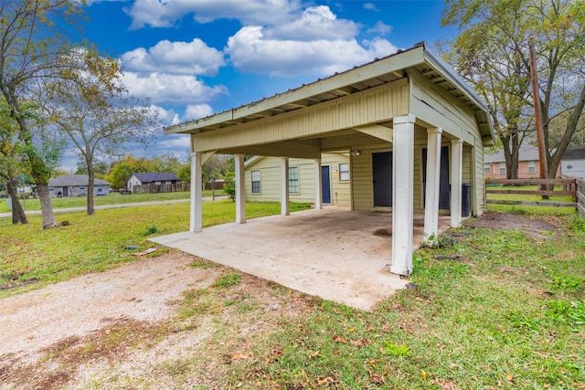 exterior space with a lawn