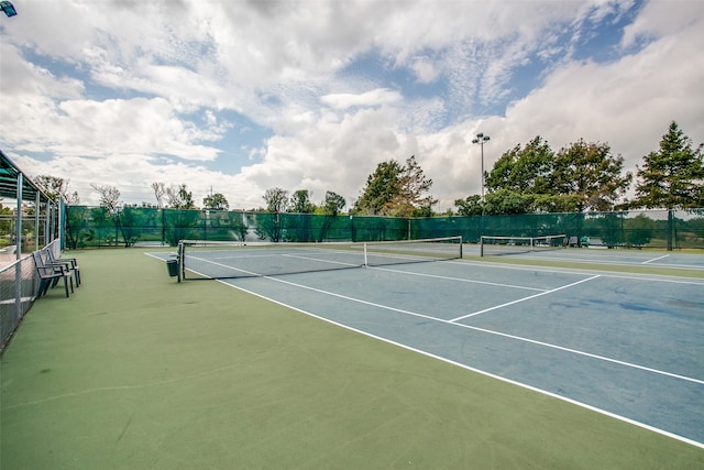 view of tennis court