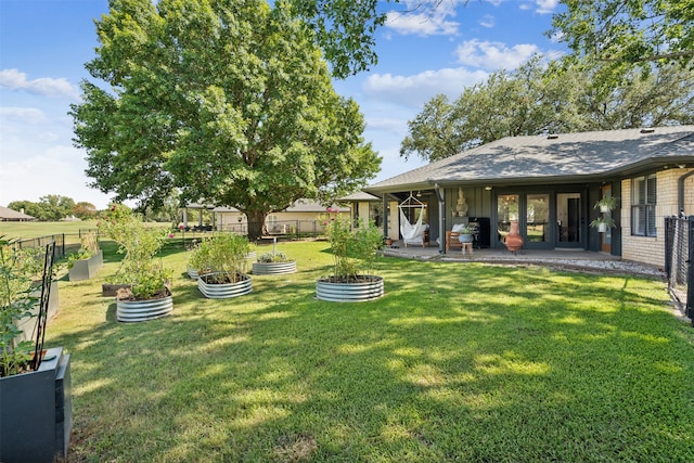 view of yard with a patio area