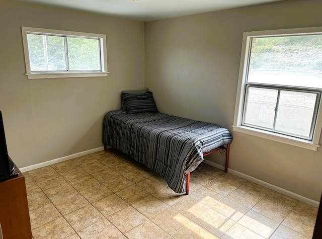 view of tiled bedroom