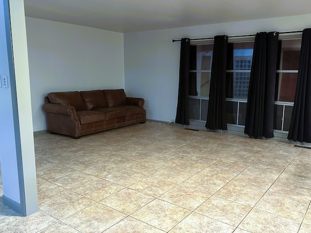 view of tiled living room