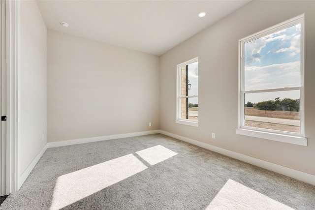 view of carpeted empty room