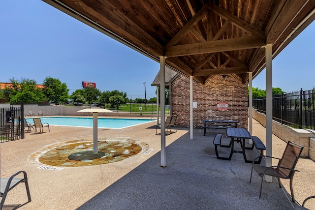 view of pool with a patio area