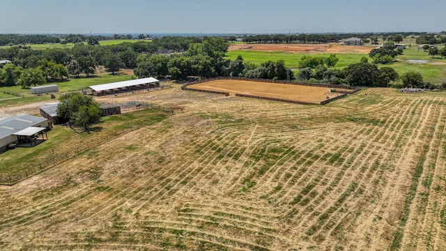 aerial view featuring a rural view