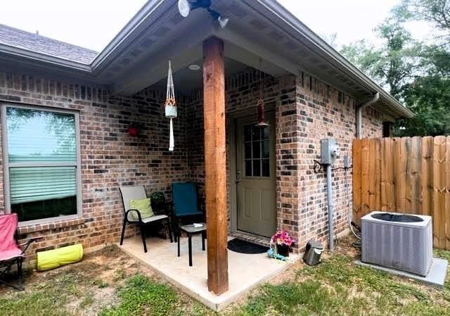 view of patio / terrace featuring central AC