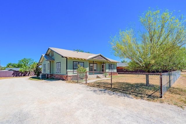 view of front of home featuring cooling unit