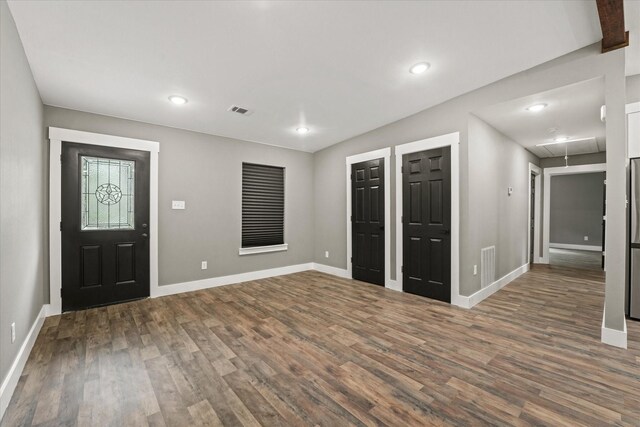 entrance foyer with hardwood / wood-style flooring