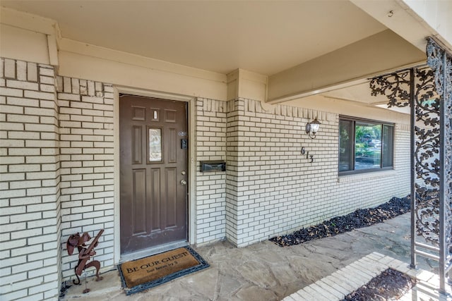 view of doorway to property