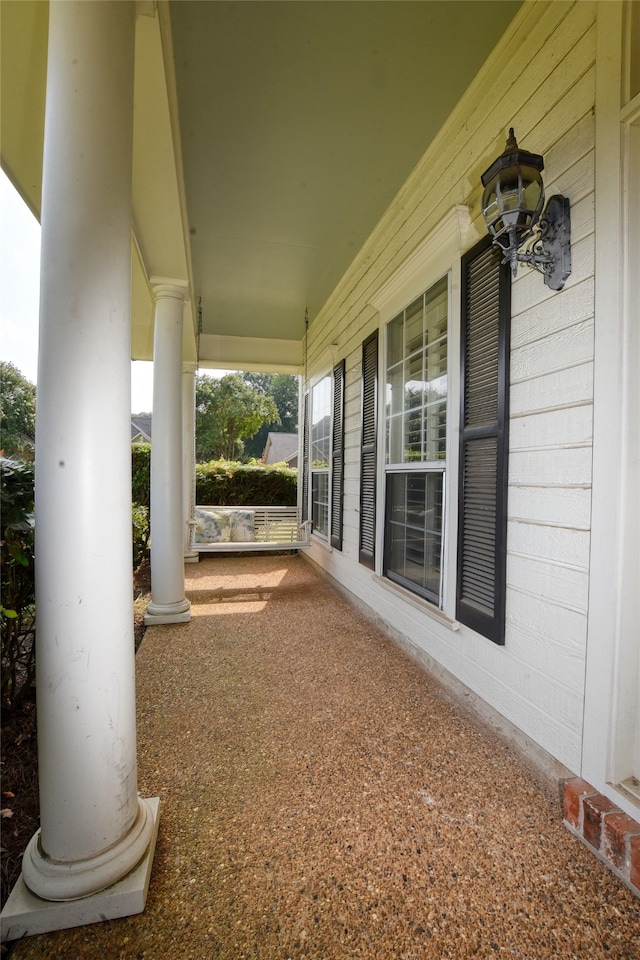 view of patio / terrace with a porch