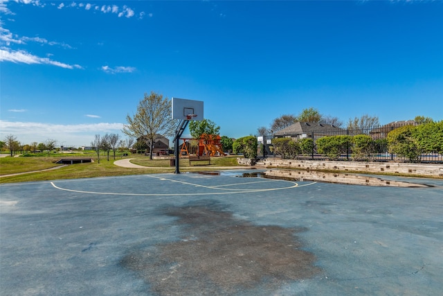 view of basketball court