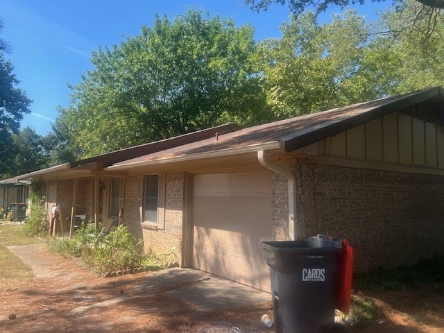 view of home's exterior featuring a garage