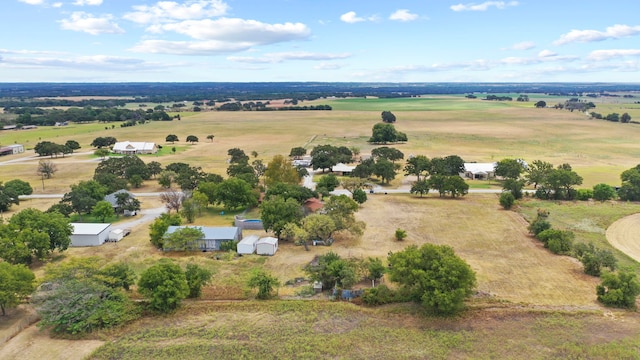 drone / aerial view with a rural view