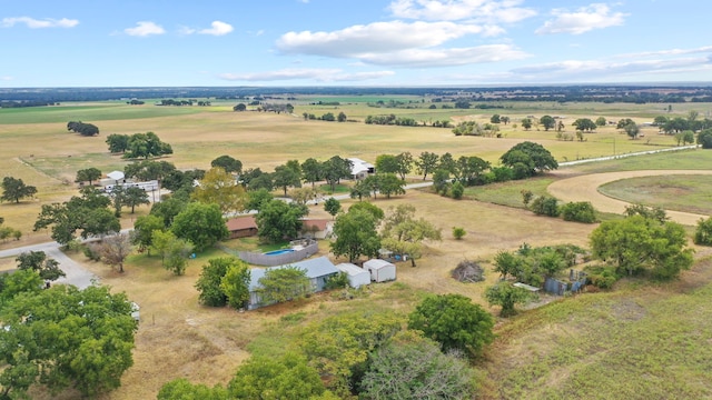 bird's eye view with a rural view