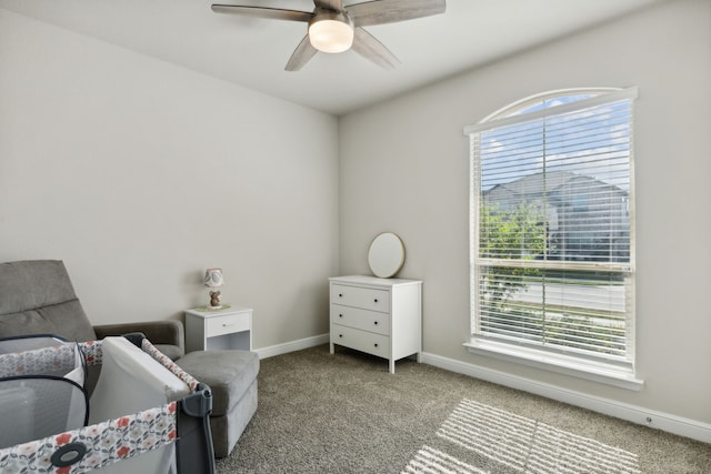 bathroom featuring toilet, vanity, and curtained shower