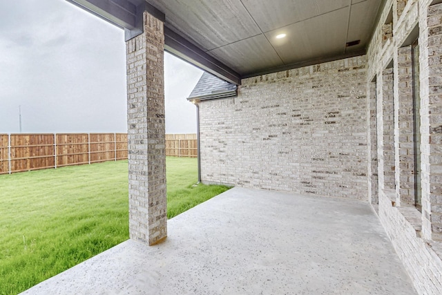 view of patio / terrace featuring a fenced backyard