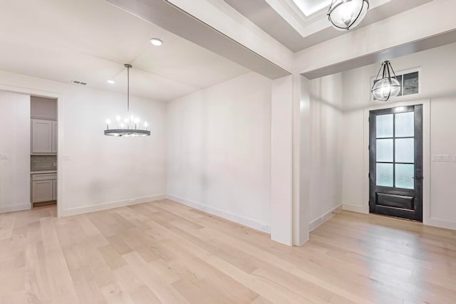 foyer featuring light hardwood / wood-style floors