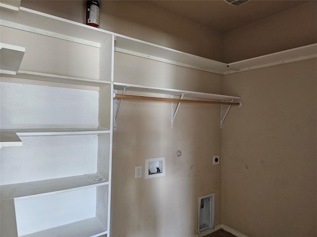 laundry area featuring hookup for a washing machine and hookup for an electric dryer