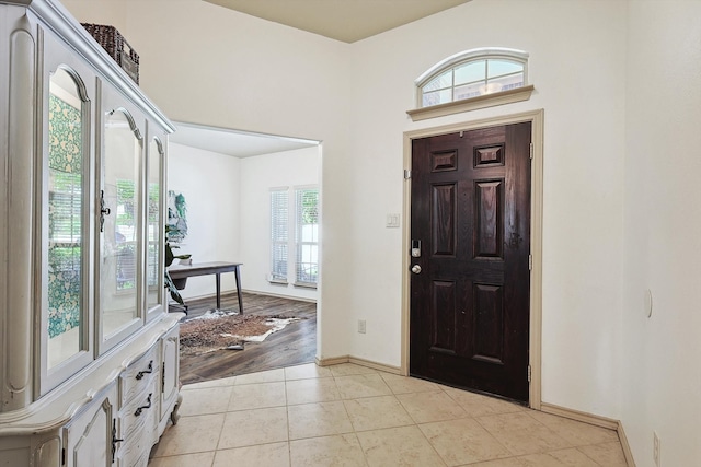 entryway featuring light hardwood / wood-style floors