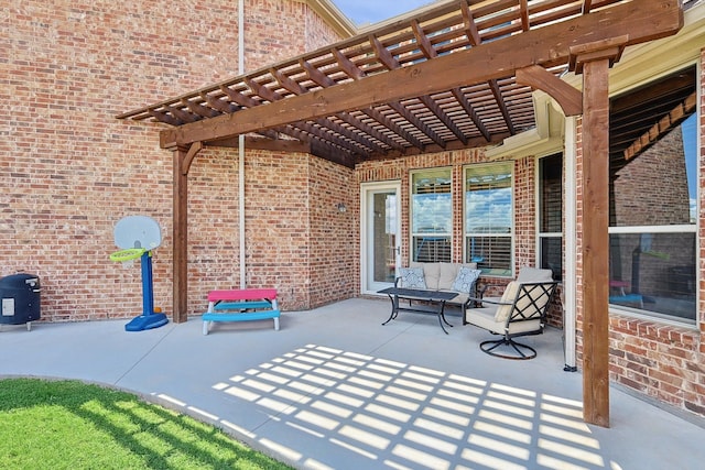 view of patio / terrace with a pergola