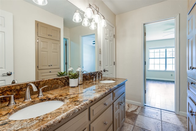 bathroom featuring vanity