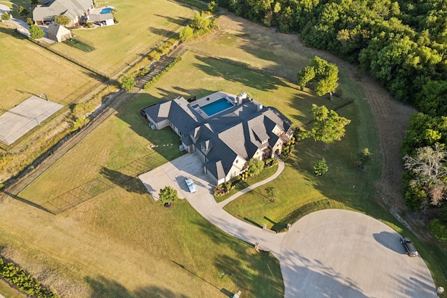 drone / aerial view featuring a rural view