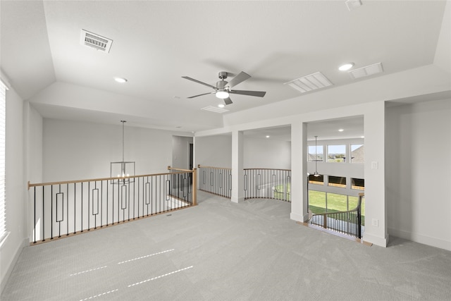 981 Stanford Ln, Prosper, TX 75078 - empty room featuring ceiling fan, carpet, baseboards, and visible vents