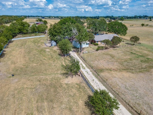 aerial view with a rural view