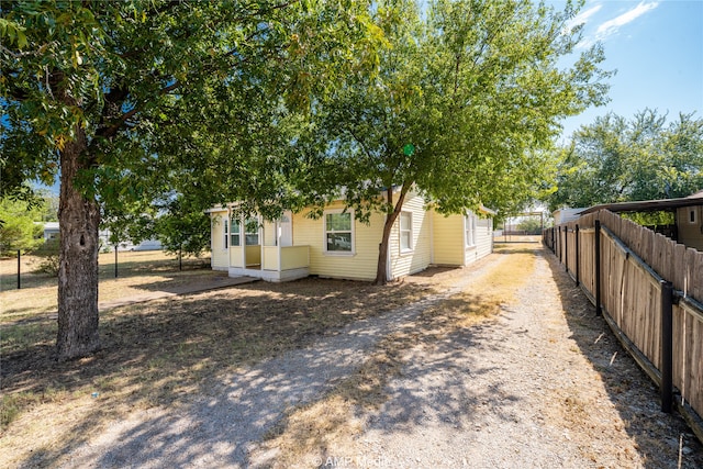 view of side of property