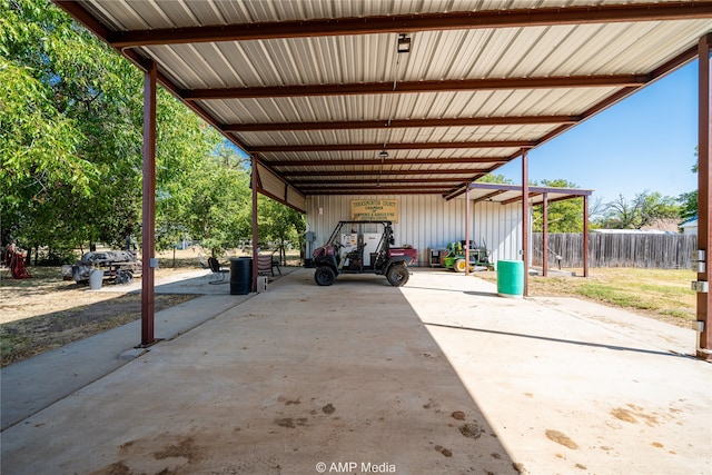 view of patio / terrace featuring a carport