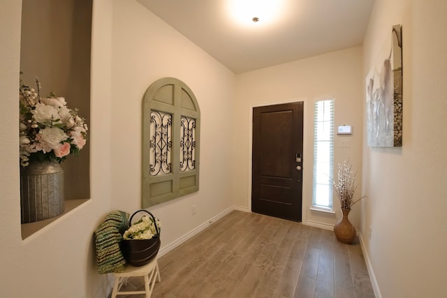 entryway featuring hardwood / wood-style floors