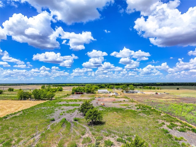 aerial view featuring a rural view