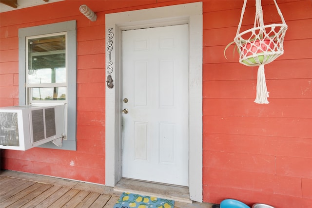 view of doorway to property