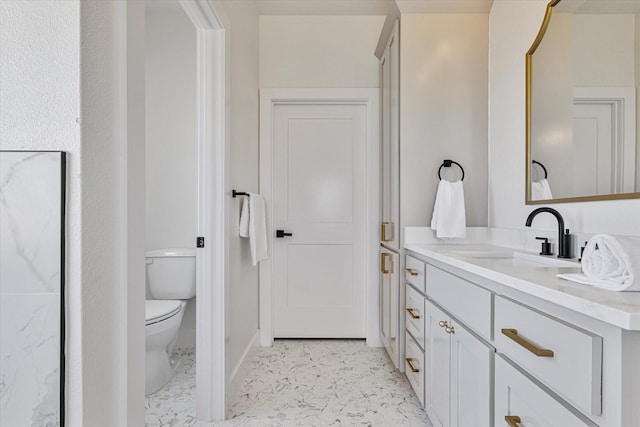 bathroom featuring vanity, a healthy amount of sunlight, an inviting chandelier, and shower with separate bathtub