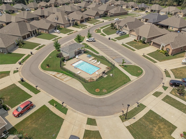 bird's eye view featuring a residential view