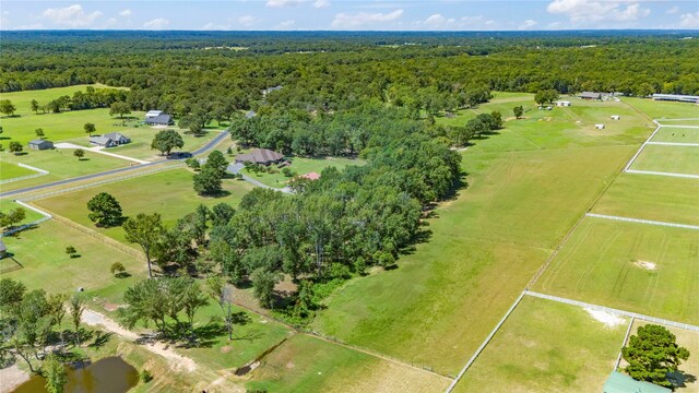 bird's eye view featuring a rural view