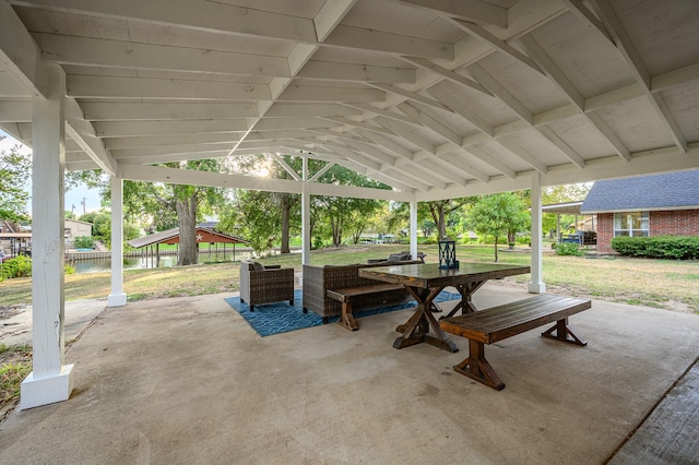 view of patio with a gazebo