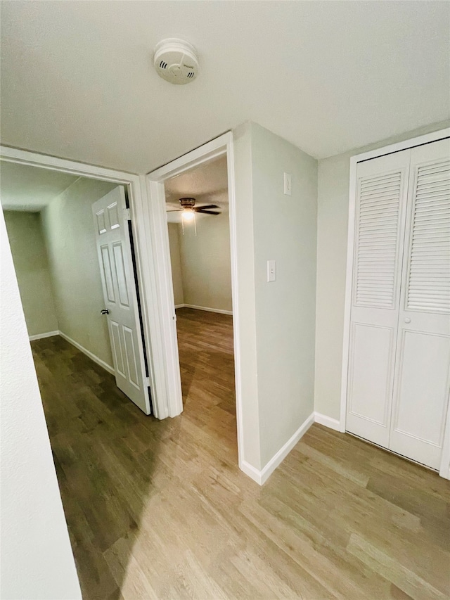 hallway featuring light hardwood / wood-style floors