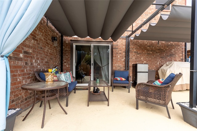 view of patio with an outdoor hangout area