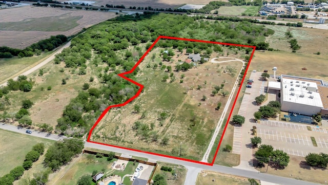 drone / aerial view featuring a rural view