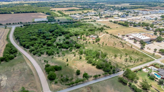 drone / aerial view with a rural view