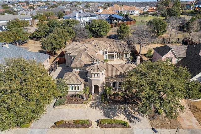 bird's eye view with a residential view