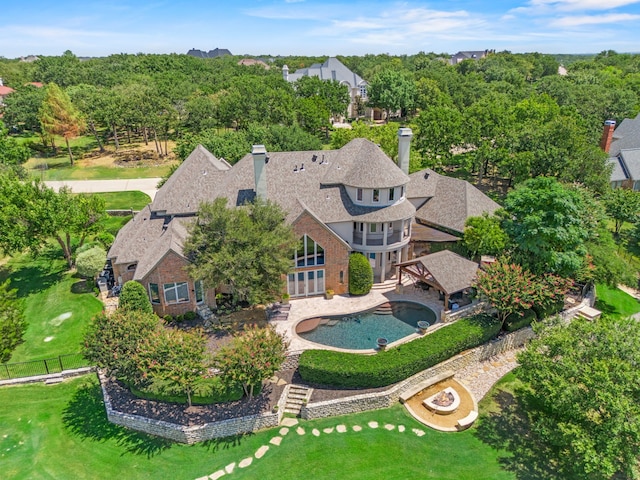 birds eye view of property