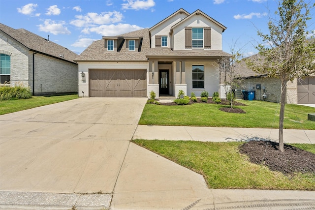 view of front facade with a front lawn