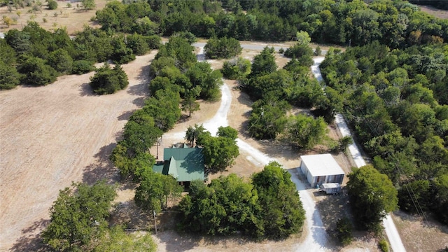 aerial view with a rural view