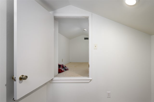 interior space featuring lofted ceiling