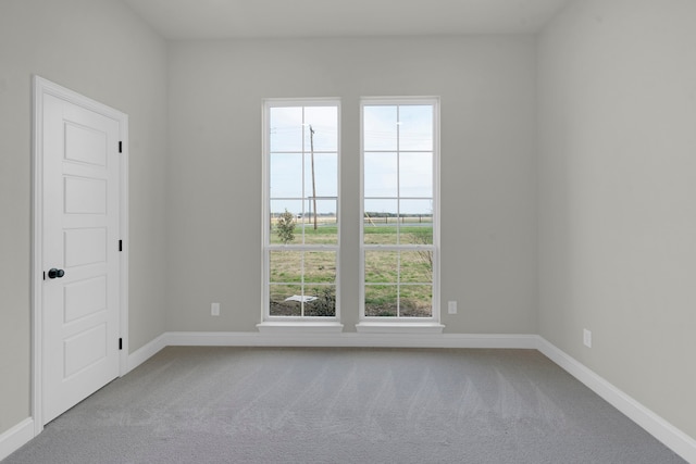 view of carpeted spare room