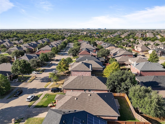 aerial view featuring a residential view