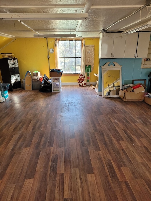 interior space featuring dark wood-type flooring